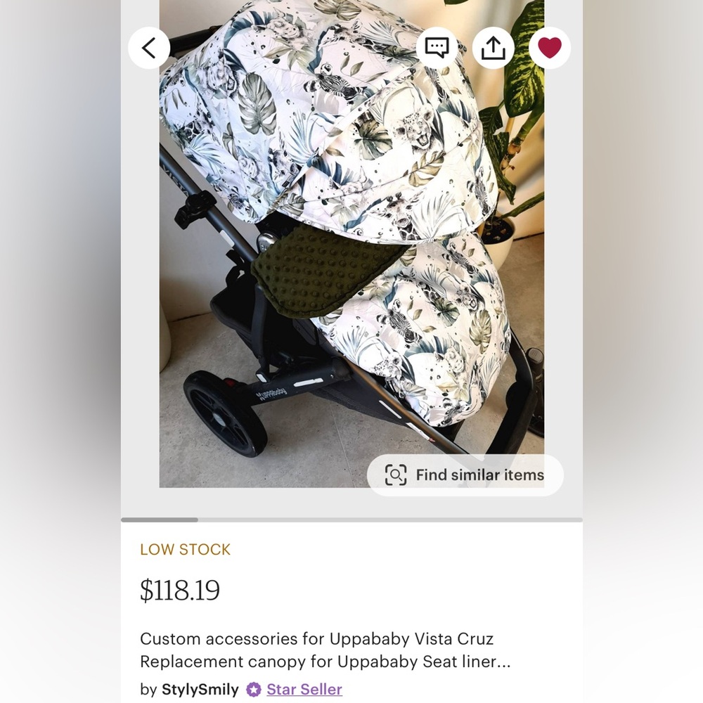 Vista Cruz Replacement Canopy - Green and White